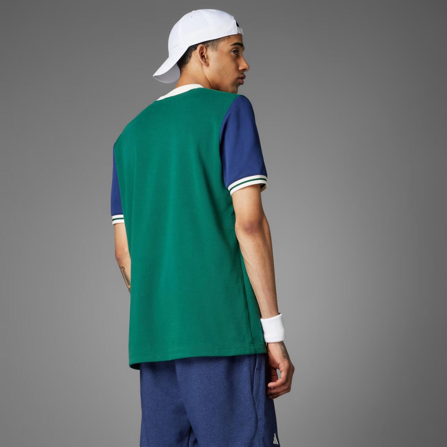 ADIDAS COMPLETO TSHIRT + SHORT HERITAGE verde blu