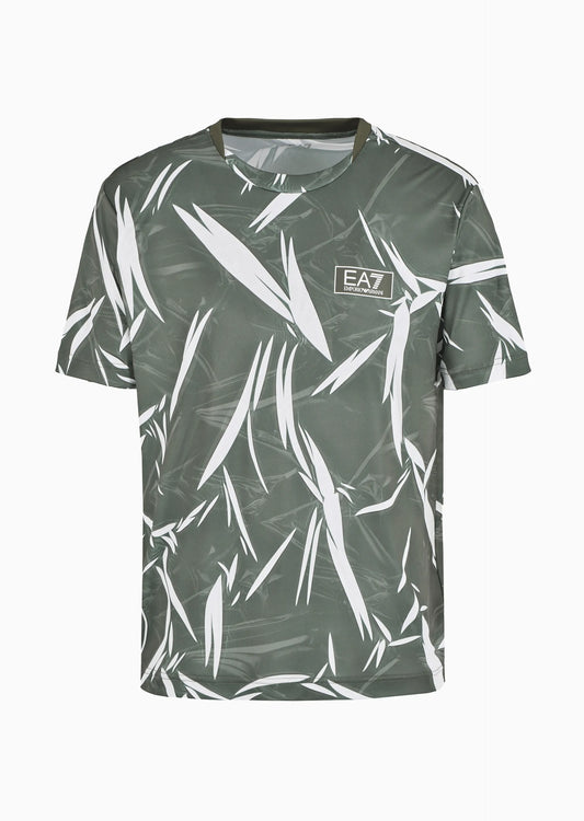 ARMANI T-SHIRT TENNIS PRO VERDE BIANCO