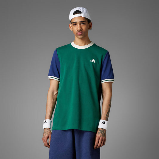 ADIDAS COMPLETO TSHIRT + SHORT HERITAGE verde blu